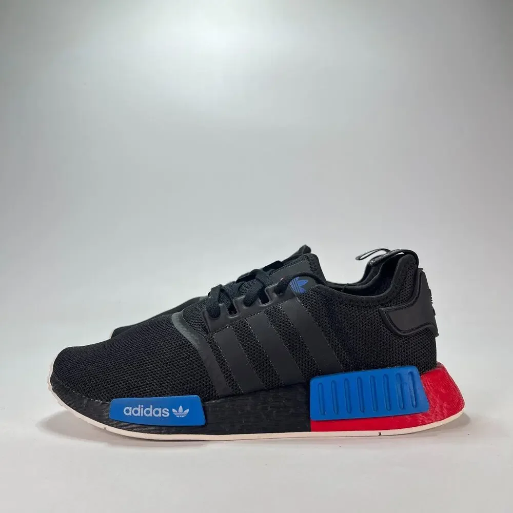 Adidas NMD_R1 Black Blue Red Lifestyle Streetwear Sneakers FX4355 Men's Size 8